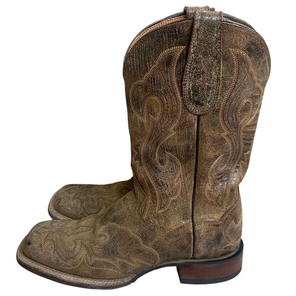 Dan Post DP2873 Ladies Falcon women sz 8 m  Boot  Double Stitch  Square Toe